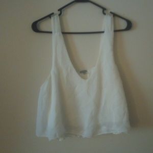 White Crop Top size L